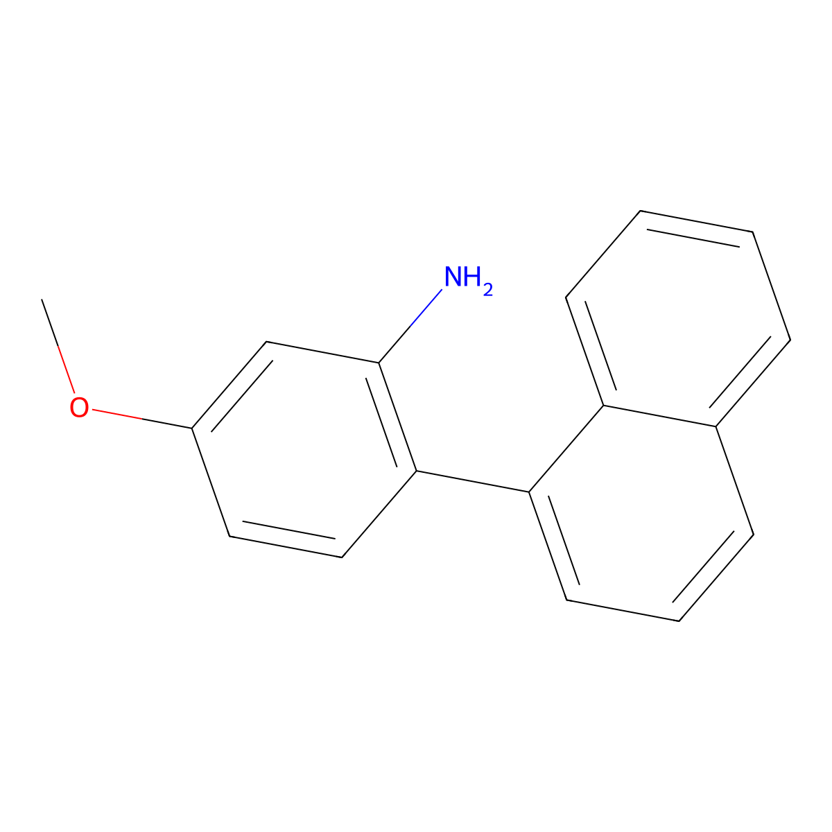 5-Methoxy-2-(naphthalen-1-yl)aniline molecular structure, CAS 857600-26-1