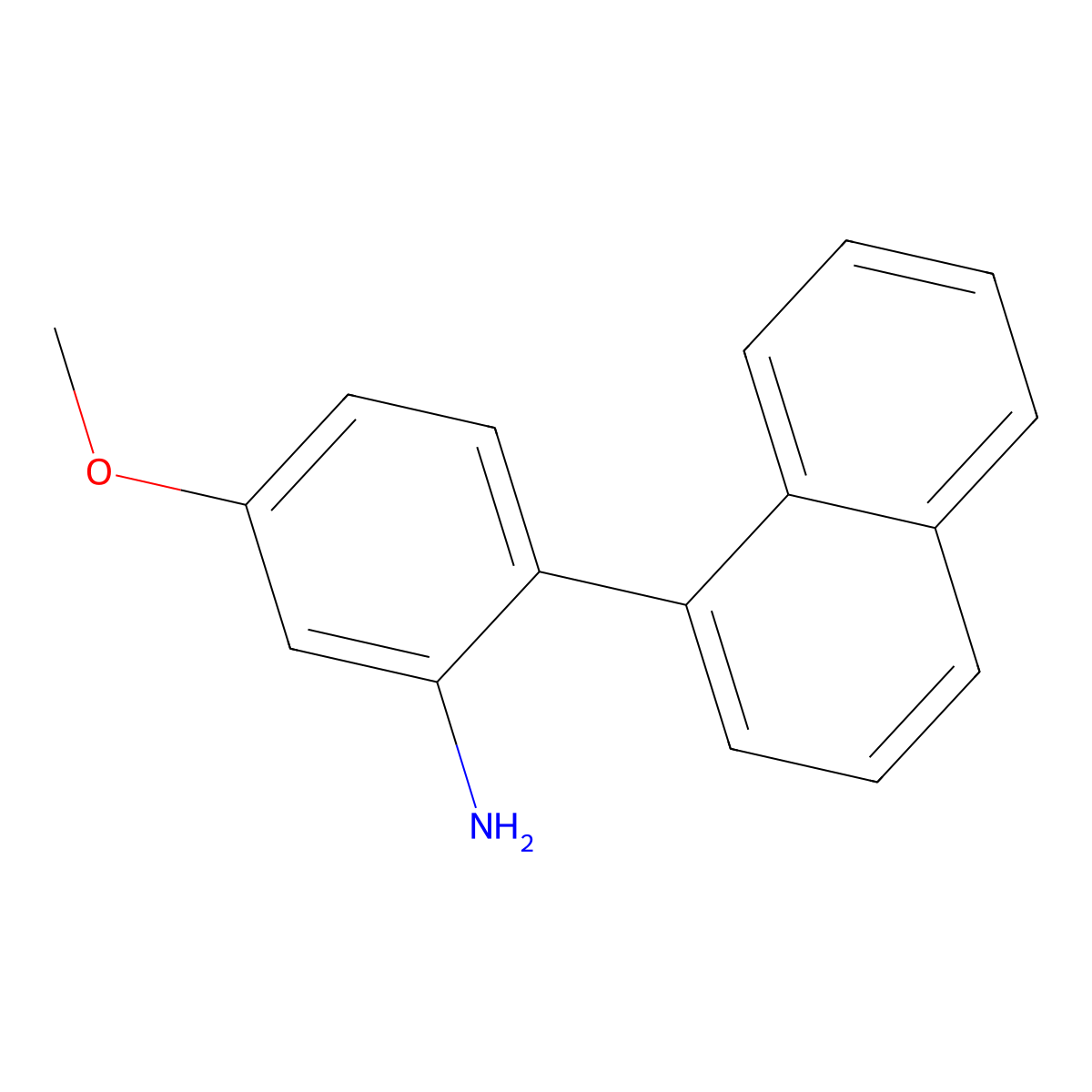 5-Methoxy-2-(naphthalen-1-yl)aniline molecular structure, CAS 857600-26-1