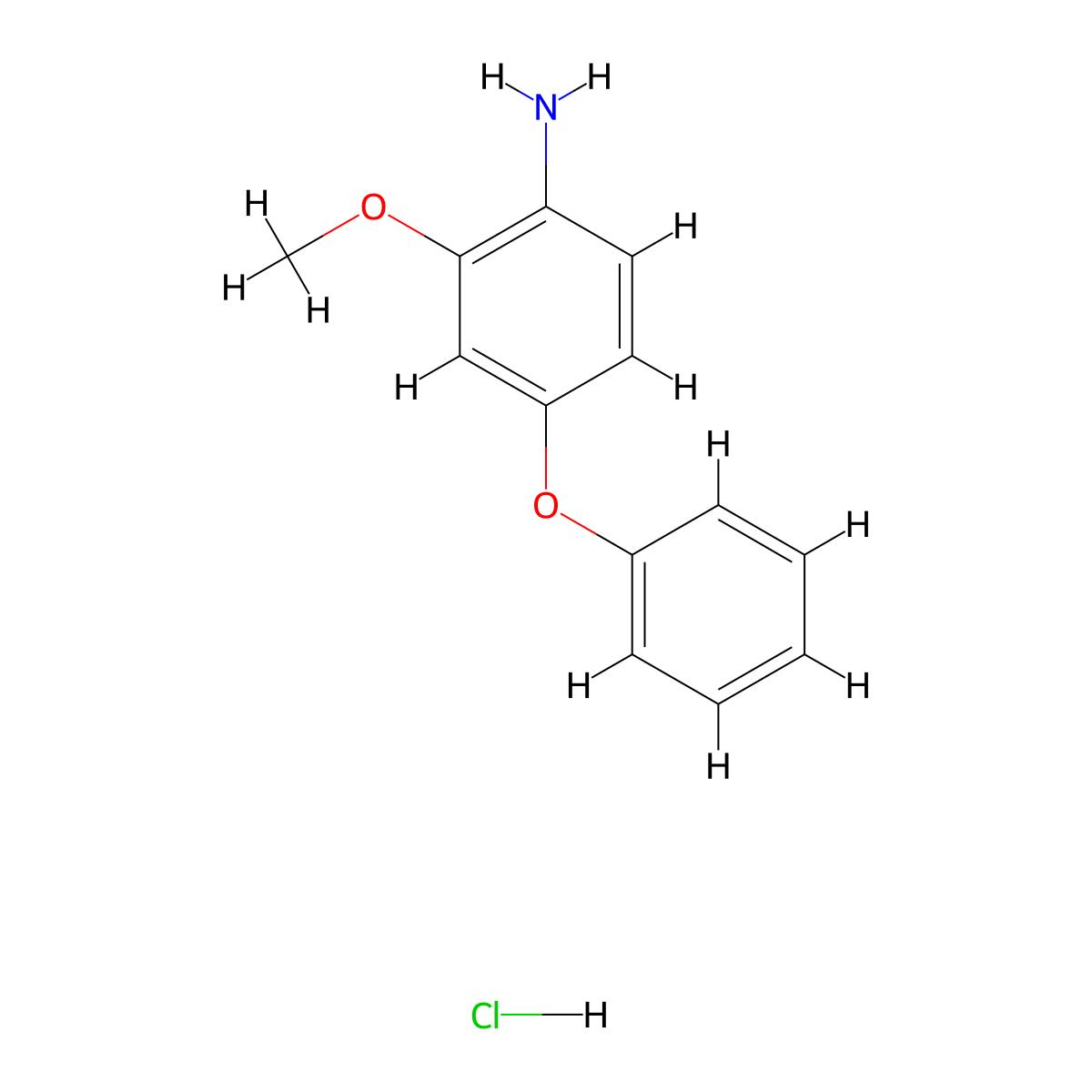 2-Methoxy-4-phenoxyaniline hydrochloride molecular structure, CAS 857600-99-8