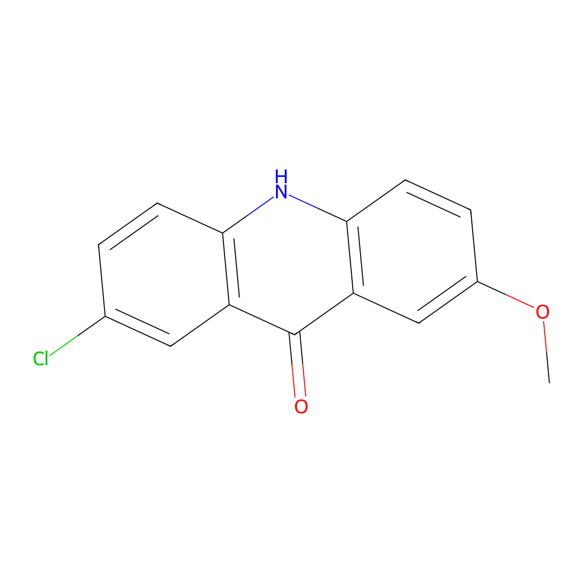 2-Chloro-7-methoxyacridin-9(10H)-one molecular structure, CAS 857612-88-5