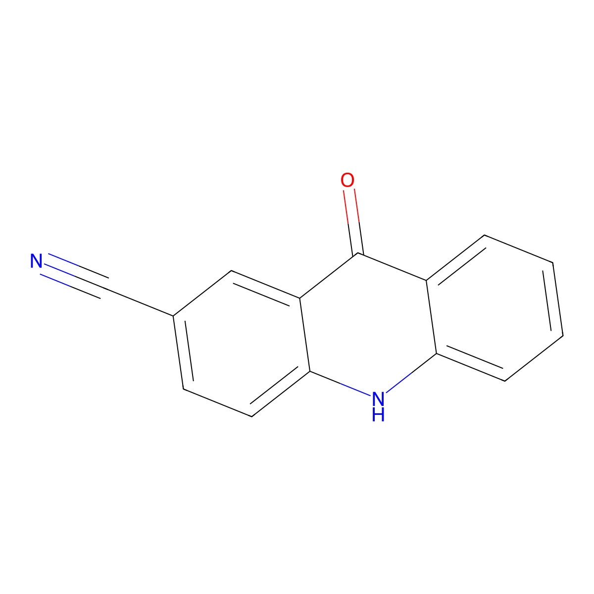 9-Oxo-9,10-dihydroacridine-2-carbonitrile molecular structure, CAS 857616-14-9