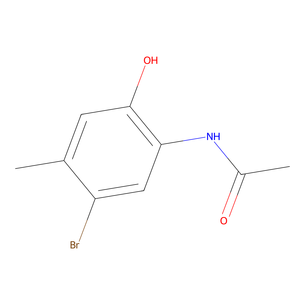 N-(5-bromo-2-hydroxy-4-methylphenyl)acetamide molecular structure, CAS 857616-88-7