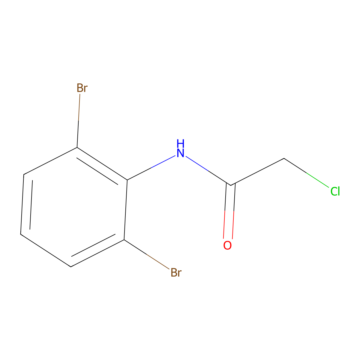 2-Chloro-N-(2,6-dibromophenyl)acetamide molecular structure, CAS 857624-07-8