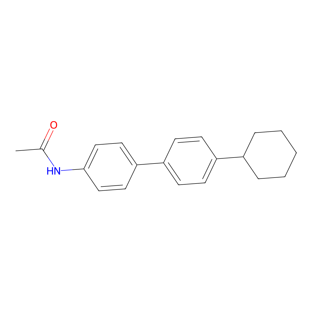 N-(4'-Cyclohexyl[1,1'-biphenyl]-4-yl)acetamide molecular structure, CAS 857624-22-7