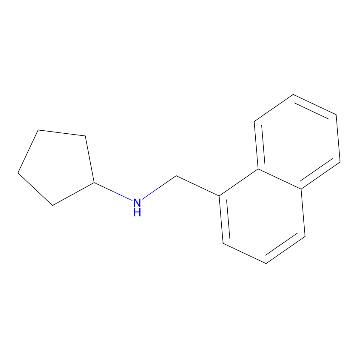 N-(naphthalen-1-ylmethyl)cyclopentanamine molecular structure, CAS 857629-82-4