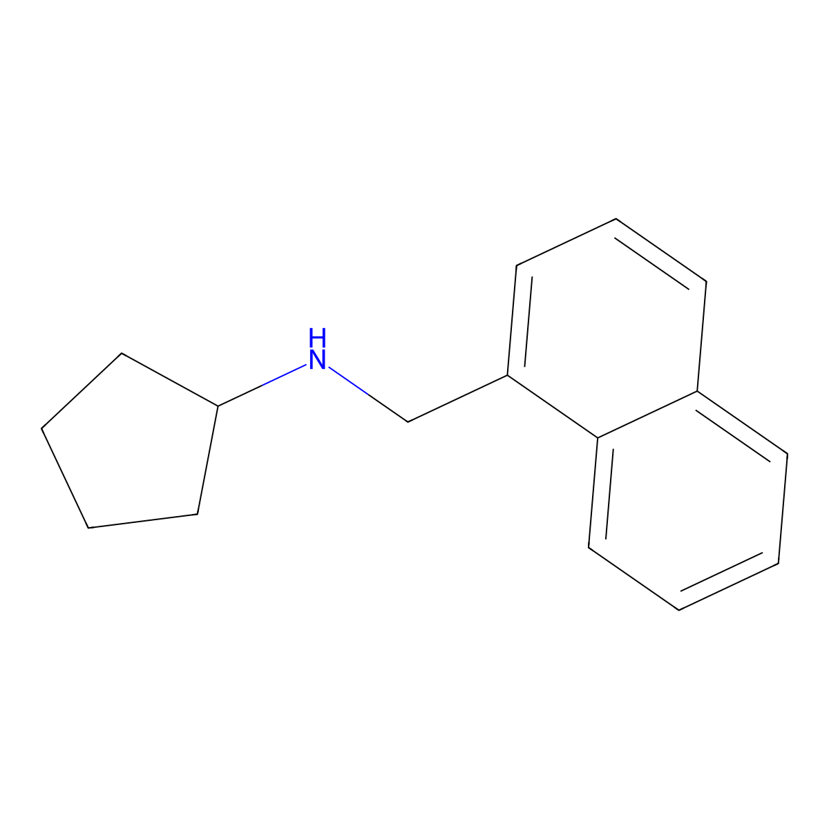 N-(naphthalen-1-ylmethyl)cyclopentanamine molecular structure, CAS 857629-82-4