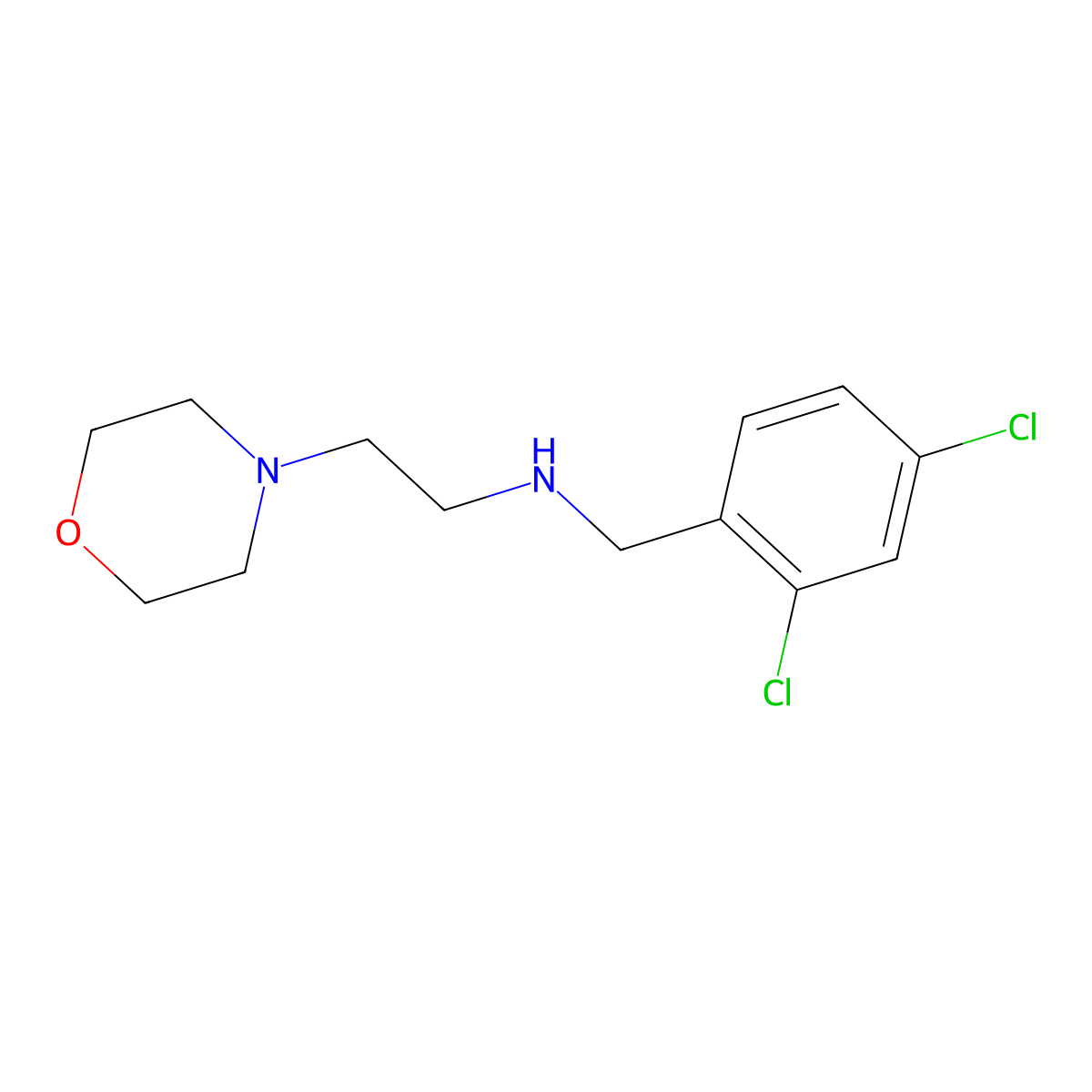 N-[(2,4-dichlorophenyl)methyl]-2-morpholin-4-ylethanamine molecular structure, CAS 857629-95-9