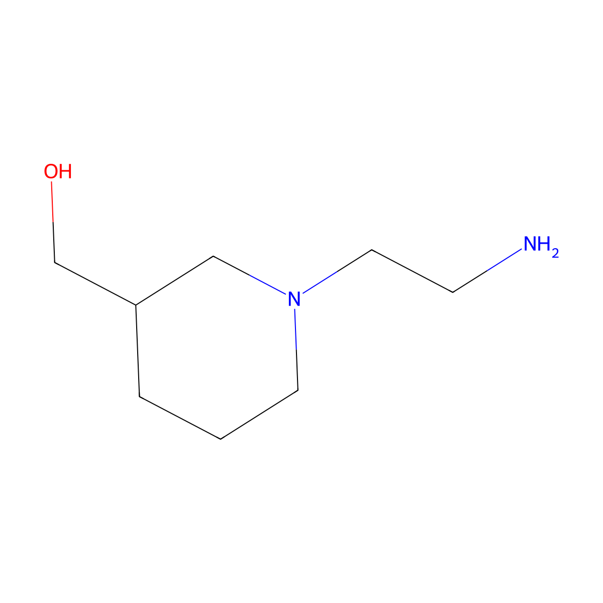 [1-(2-Aminoethyl)piperidin-3-yl]methanol molecular structure, CAS 857637-03-7
