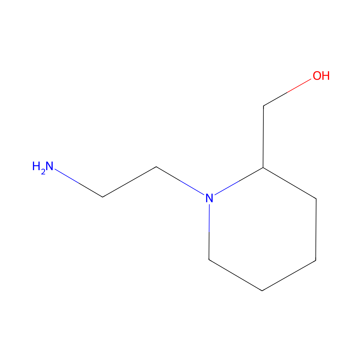 [1-(2-Aminoethyl)piperidin-2-yl]methanol molecular structure, CAS 857637-04-8