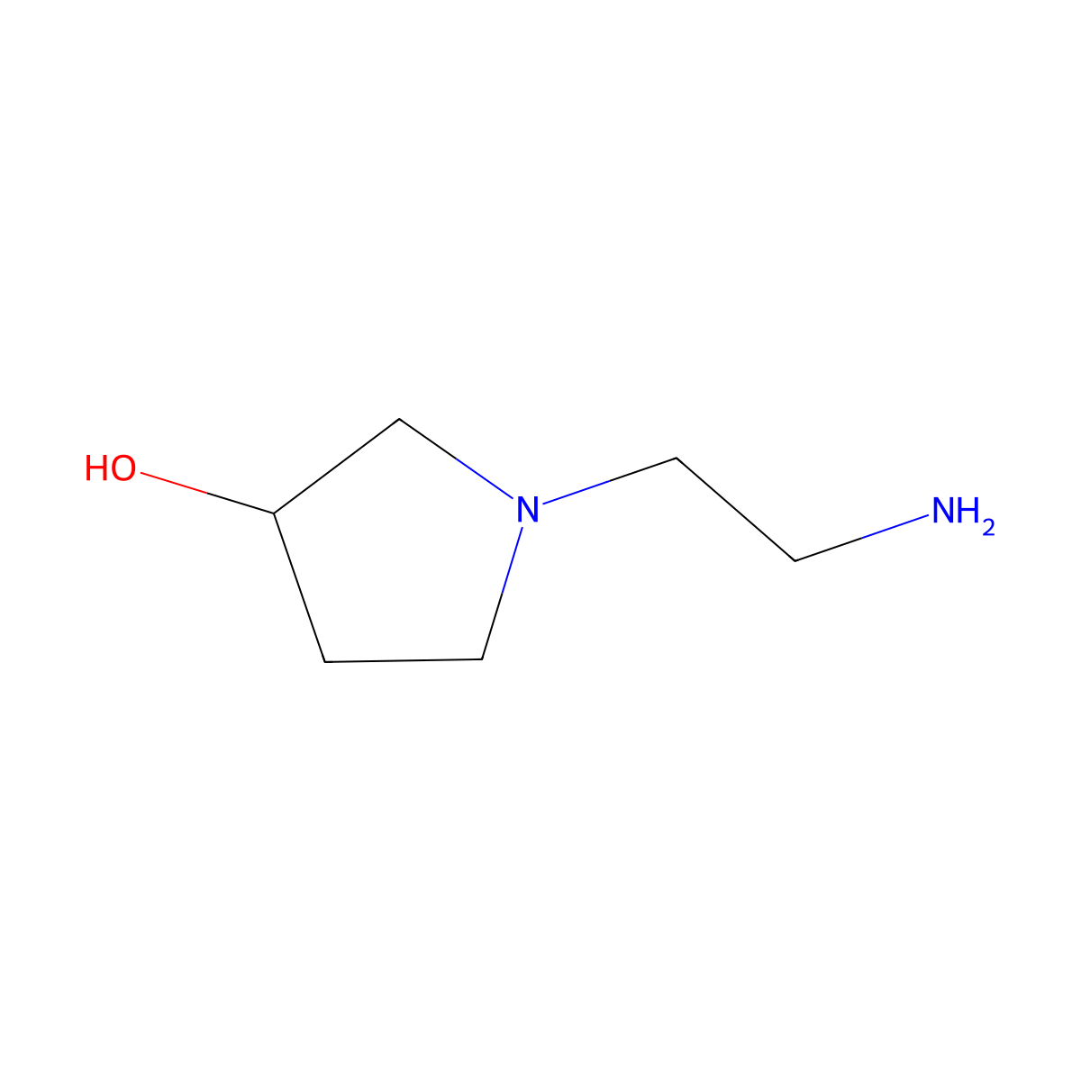 1-(2-Aminoethyl)-3-pyrrolidinol molecular structure, CAS 857637-07-1