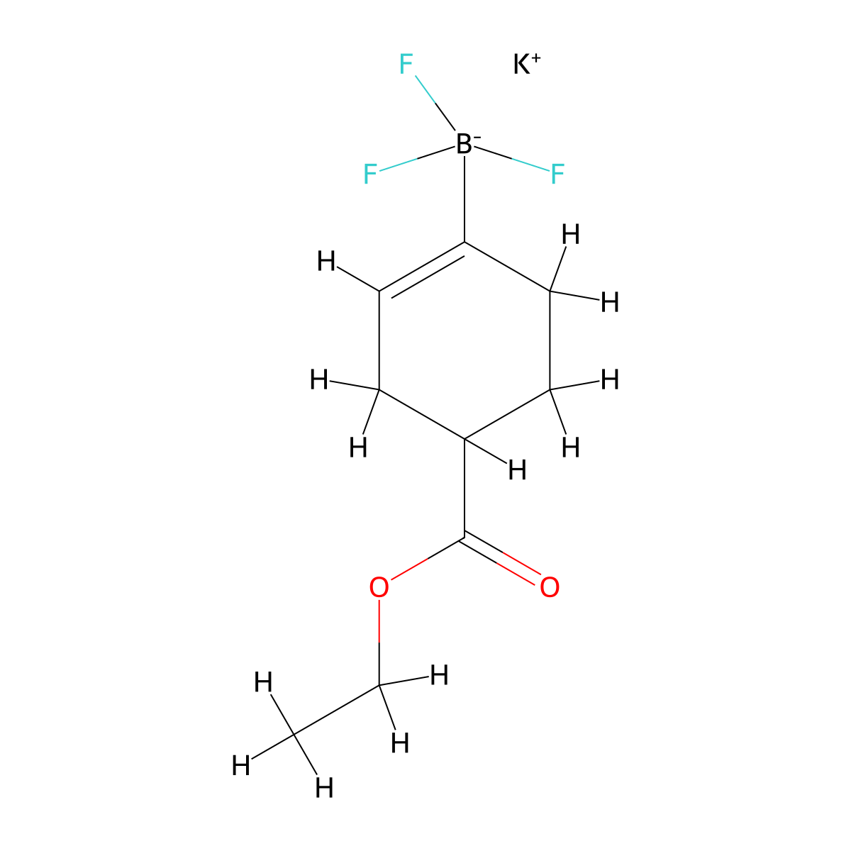 Potassium [4-(ethoxycarbonyl)cyclohex-1-EN-1-YL]trifluoroboranuide molecular structure, CAS 857638-74-5