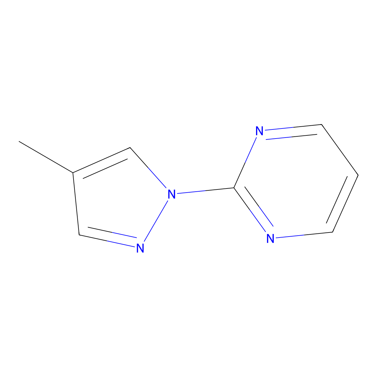 2-(4-Methyl-1H-pyrazol-1-YL)pyrimidine molecular structure, CAS 857641-45-3