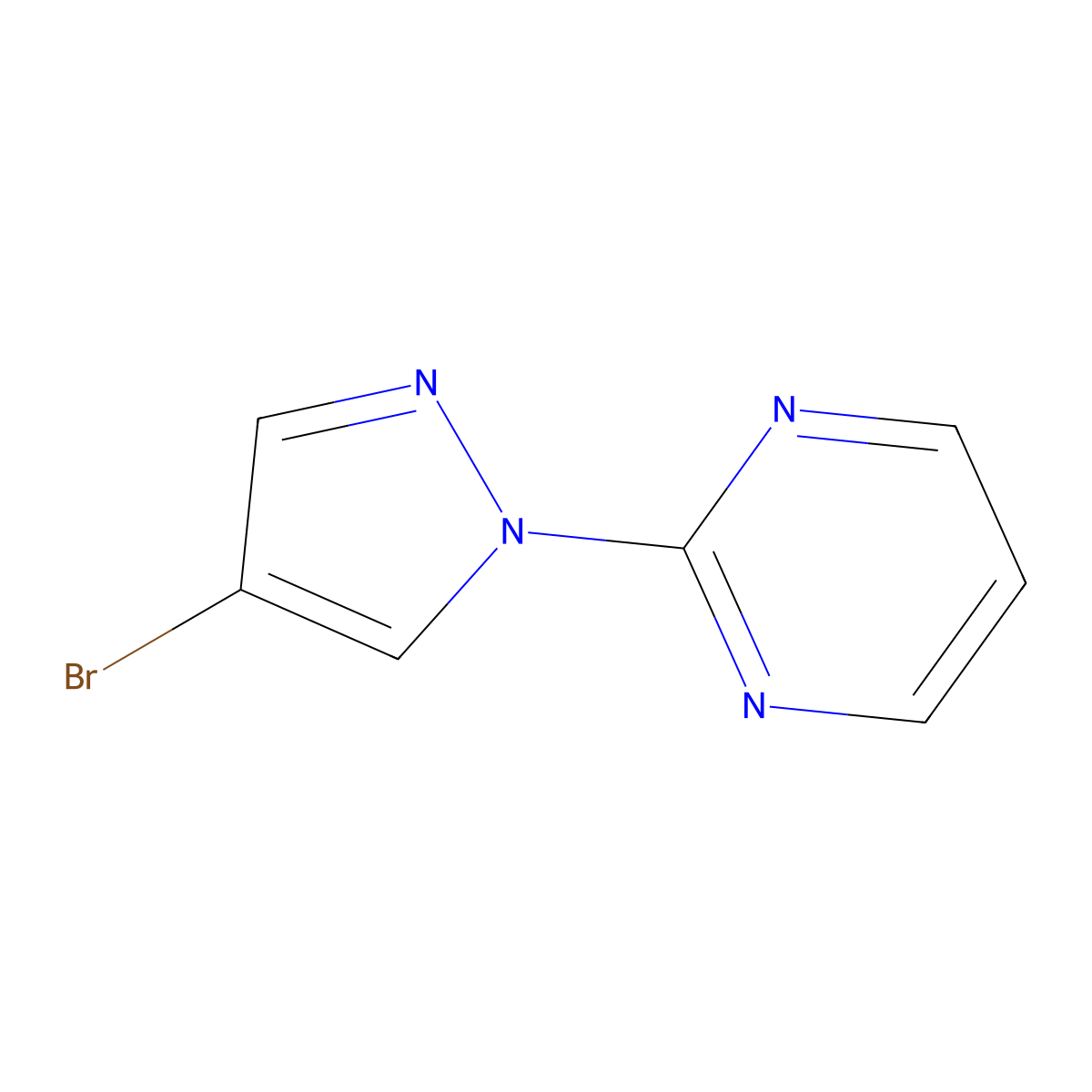 2-(4-Bromo-1H-pyrazol-1-yl)pyrimidine molecular structure, CAS 857641-46-4