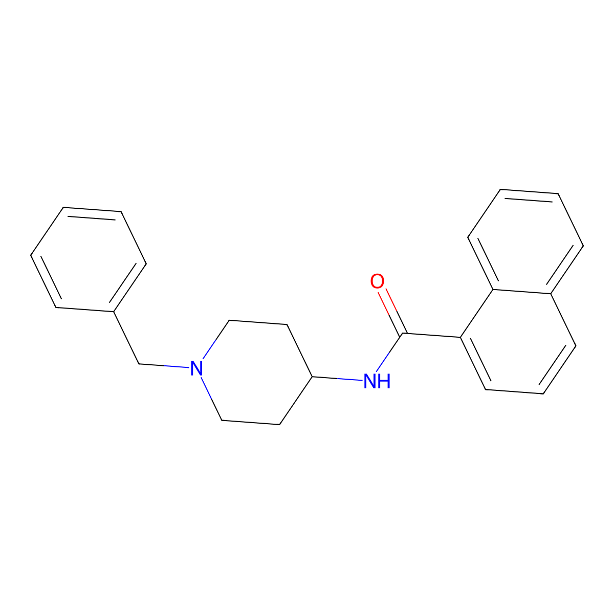 N-(1-benzylpiperidin-4-yl)naphthalene-1-carboxamide molecular structure, CAS 857650-85-2