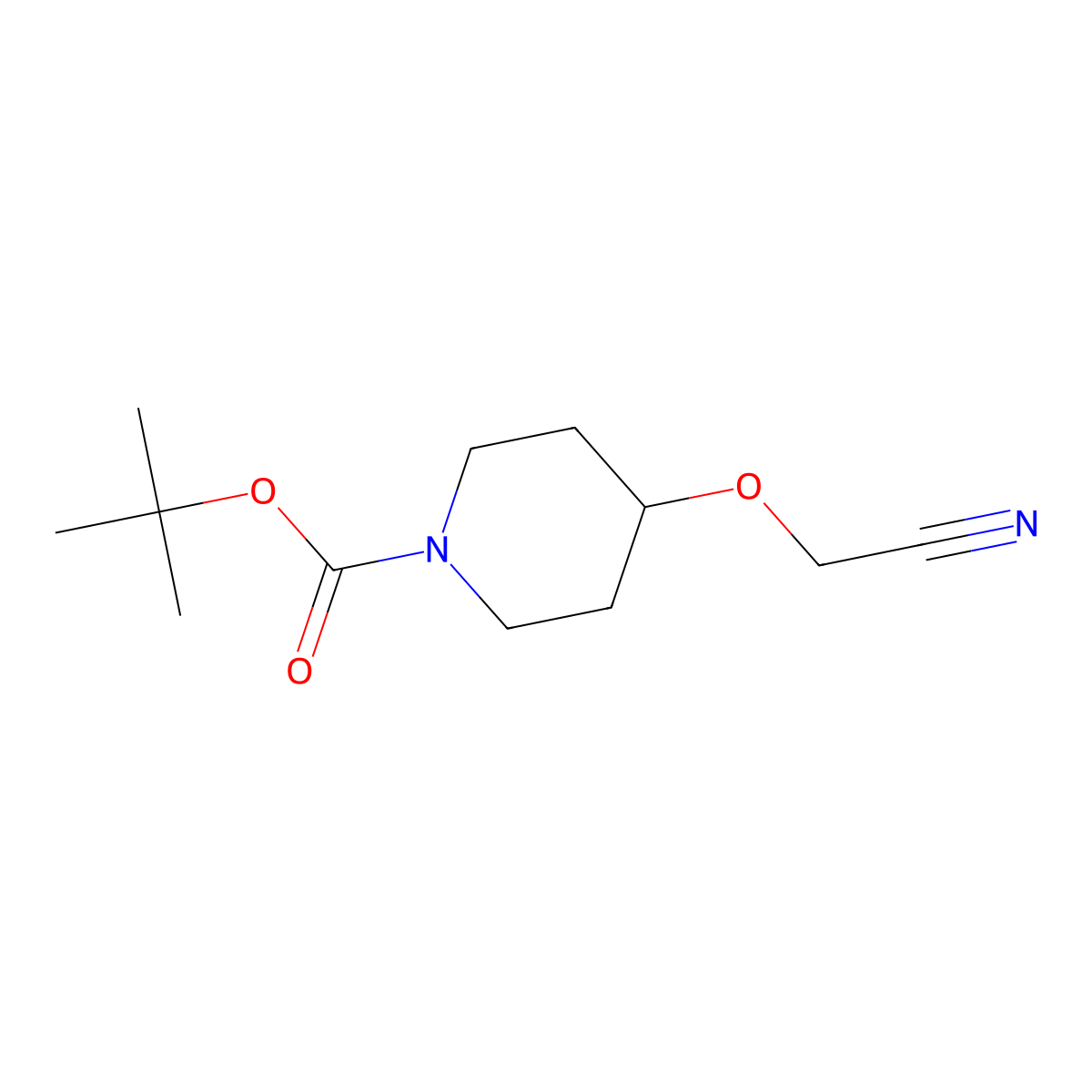 tert-Butyl 4-(cyanomethoxy)piperidine-1-carboxylate molecular structure, CAS 857653-97-5