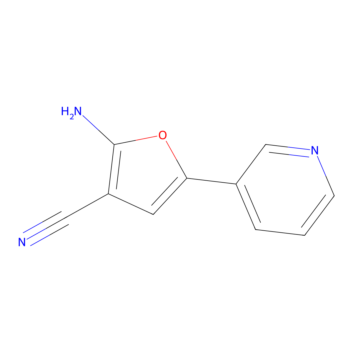 2-Amino-5-(pyridin-3-YL)furan-3-carbonitrile molecular structure, CAS 857663-89-9