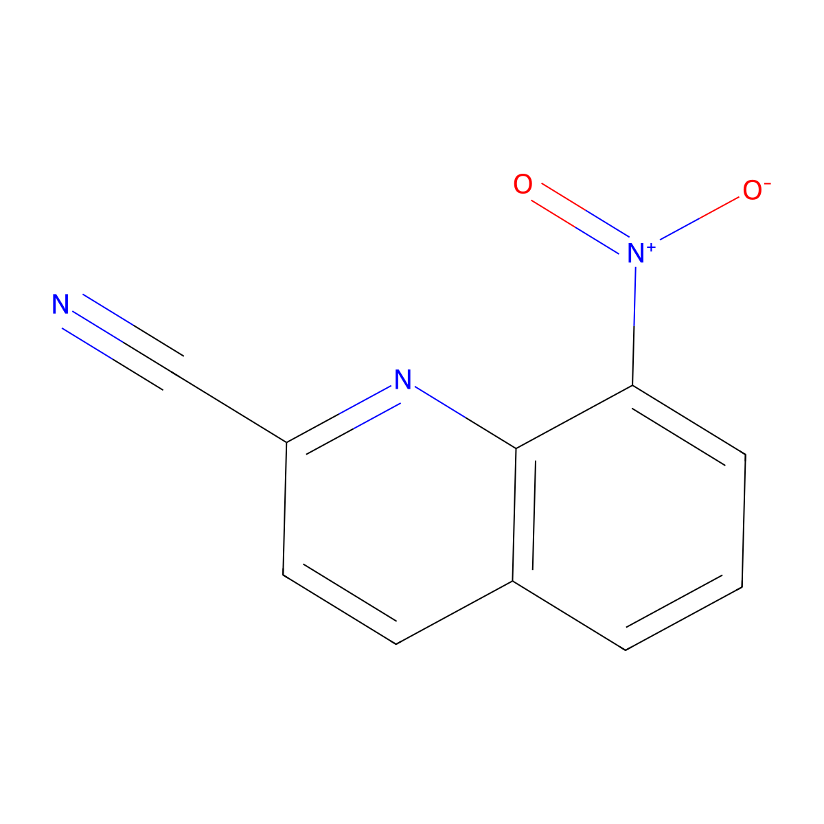 8-Nitroquinoline-2-carbonitrile molecular structure, CAS 857685-17-7