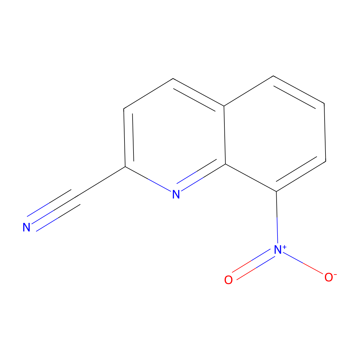 8-Nitroquinoline-2-carbonitrile molecular structure, CAS 857685-17-7