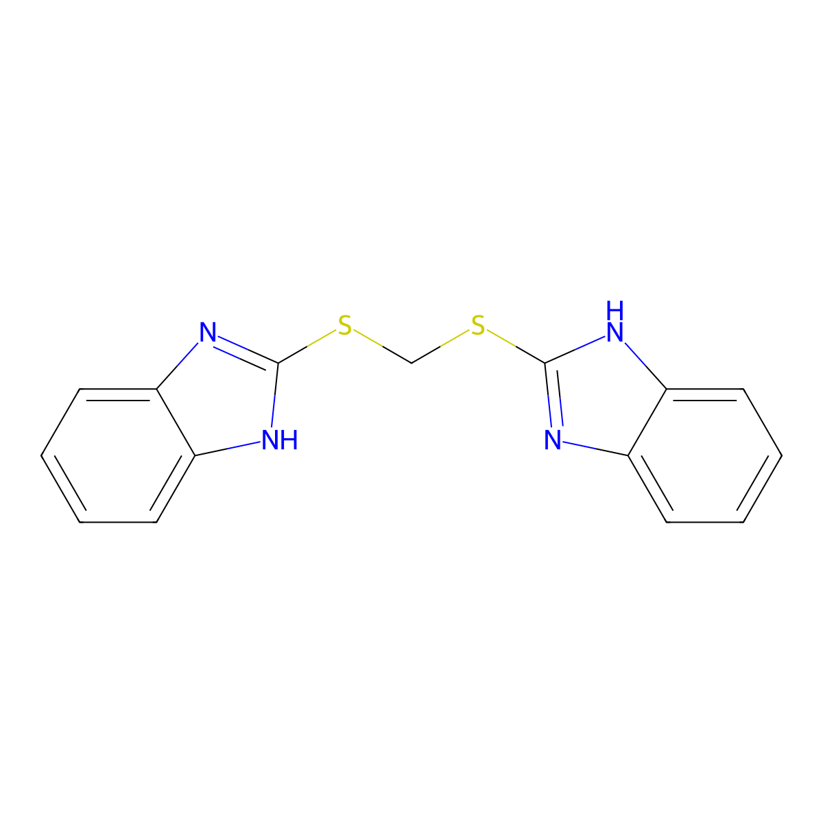 Bis(1H-benzo[d]imidazol-2-ylthio)methane molecular structure, CAS 85770-95-2