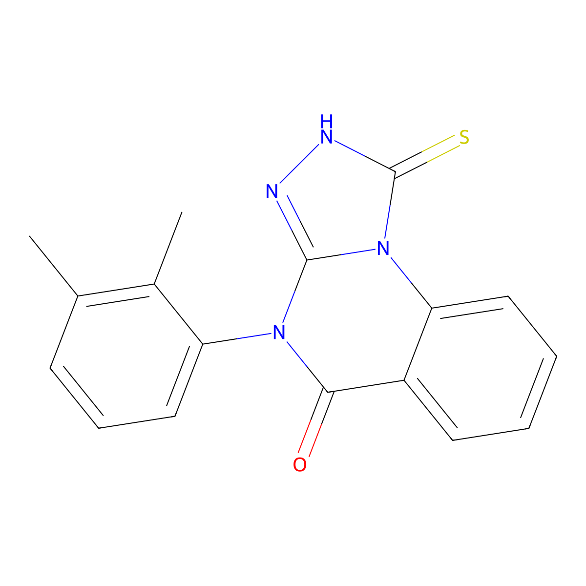4-(2,3-dimethylphenyl)-1-mercapto[1,2,4]triazolo[4,3-a]quinazolin-5(4H)-one molecular structure, CAS 85772-41-4