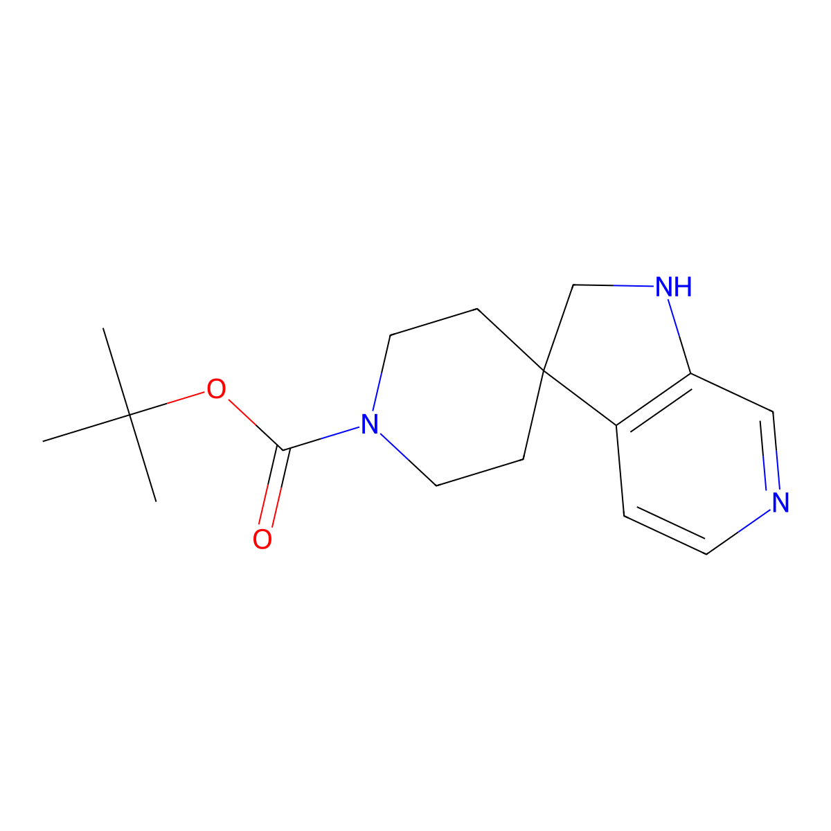 Tert-butyl 1',2'-dihydrospiro[piperidine-4,3'-pyrrolo[2,3-C]pyridine]-1-carboxylate molecular structure, CAS 857730-11-1