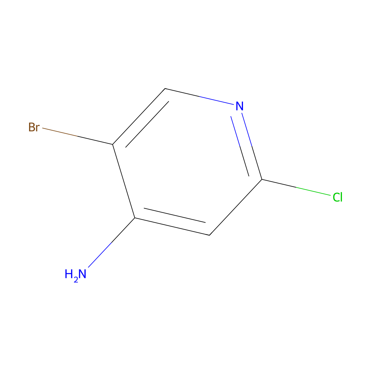 4-Amino-5-bromo-2-chloropyridine molecular structure, CAS 857730-21-3