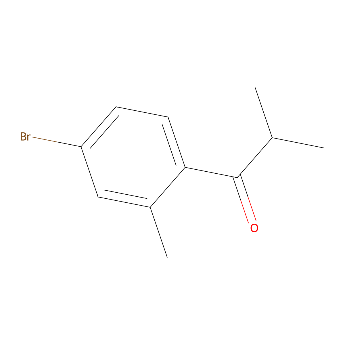 1-Propanone, 1-(4-bromo-2-methylphenyl)-2-methyl- molecular structure, CAS 857732-00-4