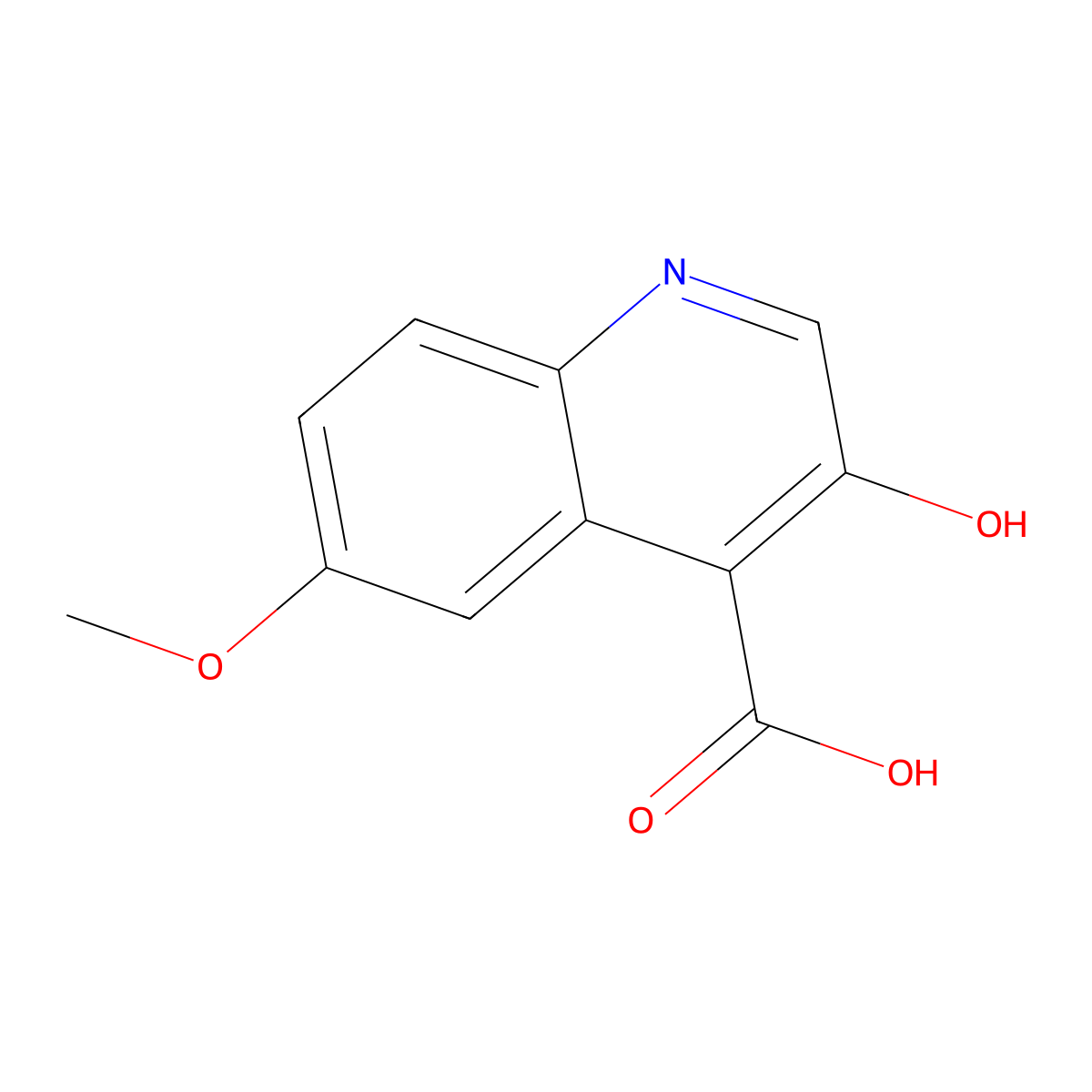 3-Hydroxy-6-methoxyquinoline-4-carboxylic acid molecular structure, CAS 857758-51-1