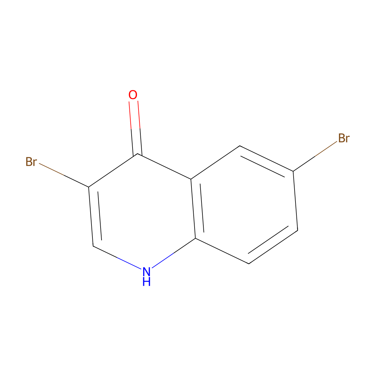 3,6-Dibromo-4-hydroxyquinoline molecular structure, CAS 857758-88-4