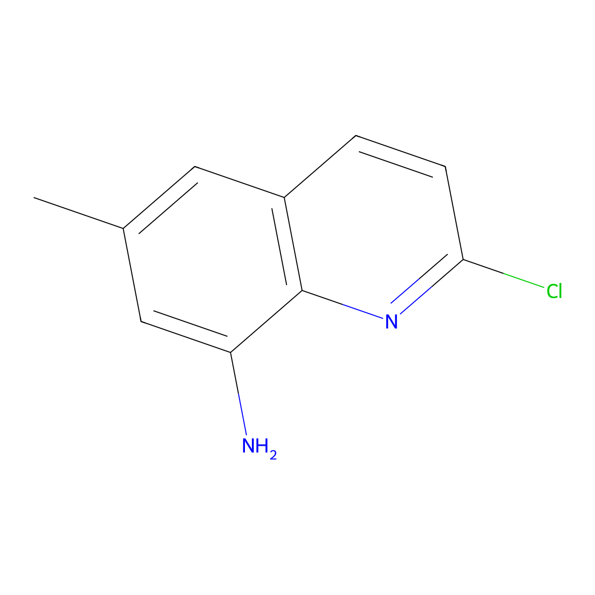 2-Chloro-6-methylquinolin-8-amine molecular structure, CAS 857759-41-2