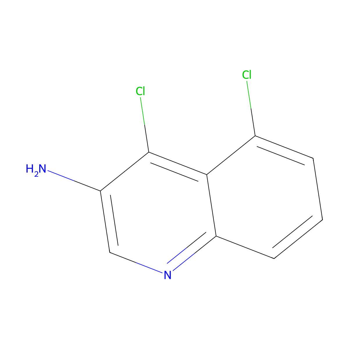 4,5-Dichloroquinolin-3-amine molecular structure, CAS 857759-50-3