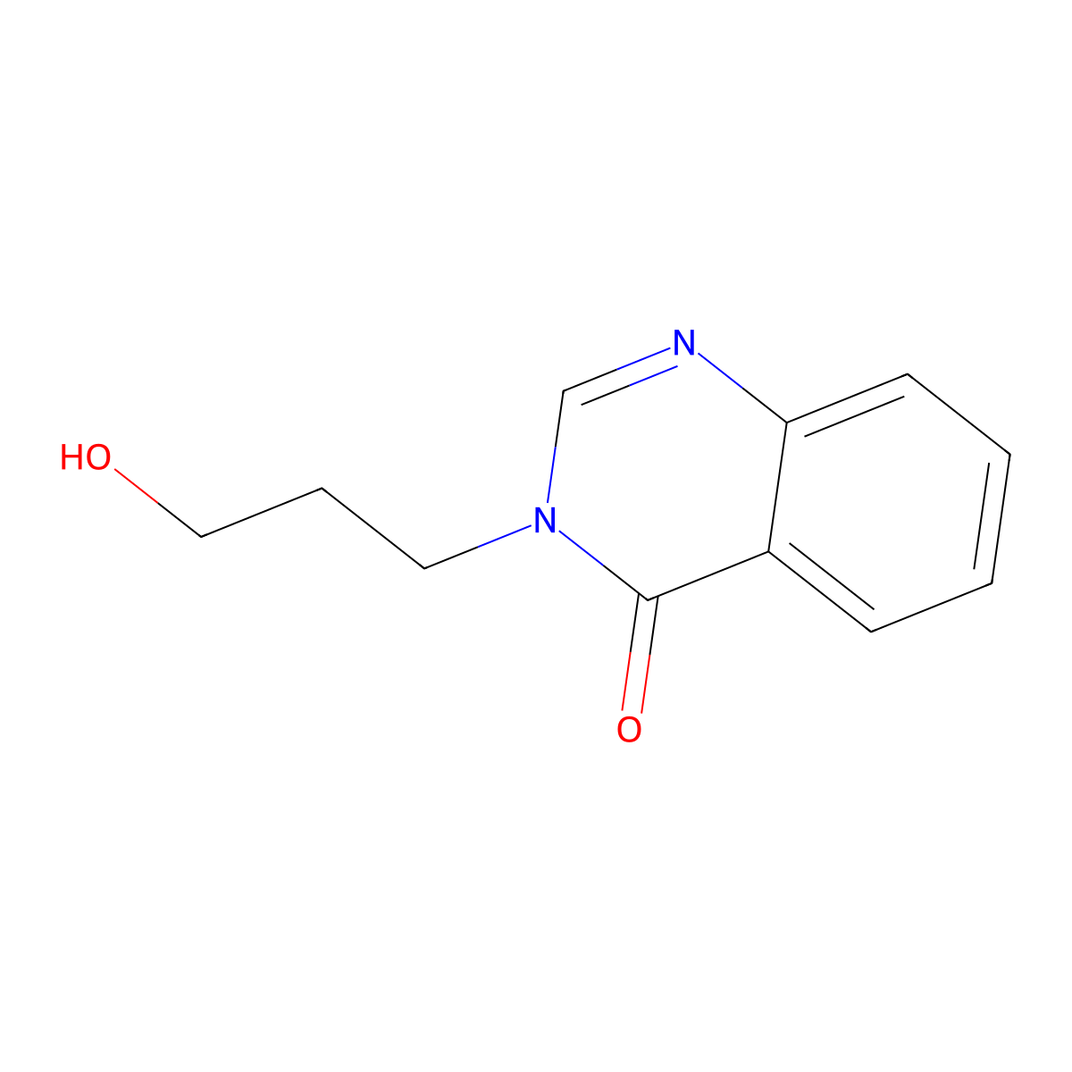 3-(3-hydroxypropyl)quinazolin-4(3H)-one molecular structure, CAS 857759-66-1