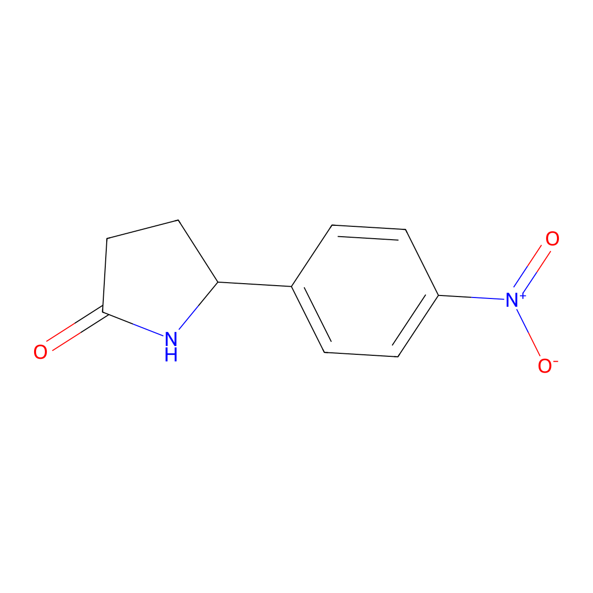 5-(4-Nitrophenyl)pyrrolidin-2-one molecular structure, CAS 857760-44-2