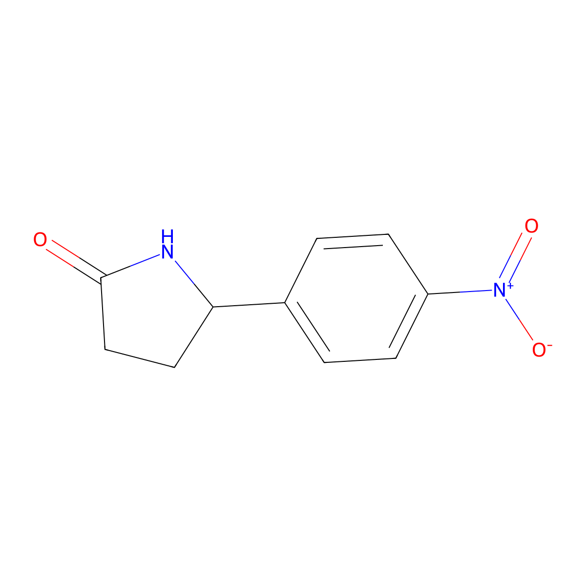 5-(4-Nitrophenyl)pyrrolidin-2-one molecular structure, CAS 857760-44-2