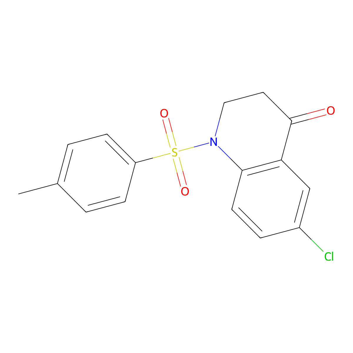 6-Chloro-1-(P-tolylsulfonyl)-2,3-dihydroquinolin-4-one molecular structure, CAS 857762-10-8