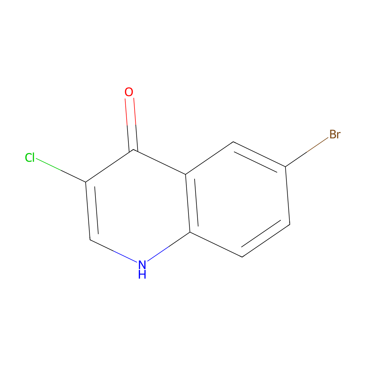 6-Bromo-3-chloroquinolin-4-ol molecular structure, CAS 857762-32-4