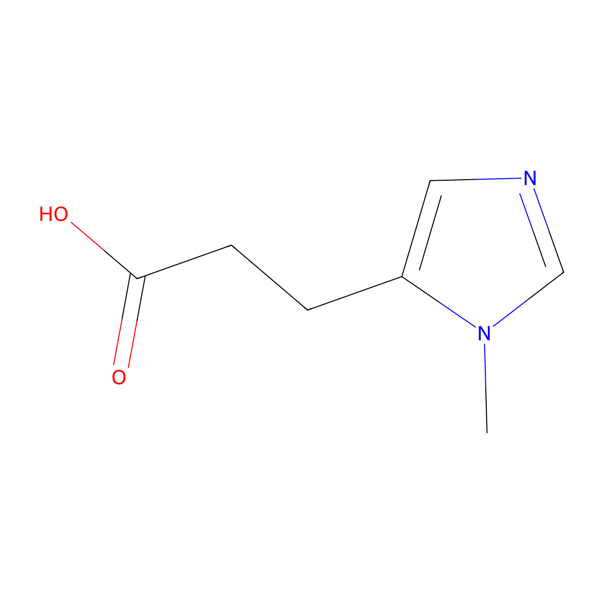 3-(1-Methyl-1H-imidazol-5-yl)propanoic acid molecular structure, CAS 857764-73-9