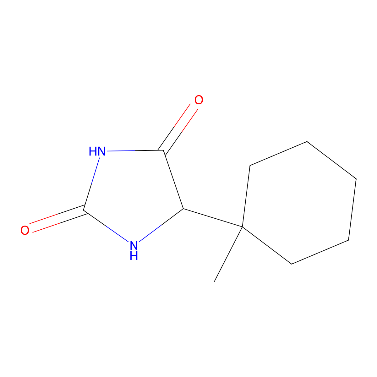 5-(1-Methylcyclohexyl)imidazolidine-2,4-dione molecular structure, CAS 857768-26-4