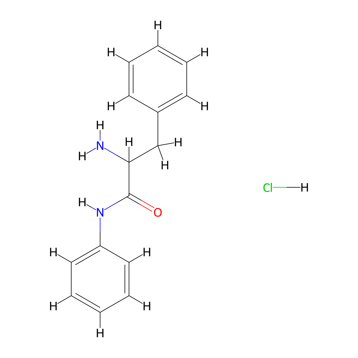 2-amino-N,3-diphenylpropanamide hydrochloride molecular structure, CAS 857770-81-1