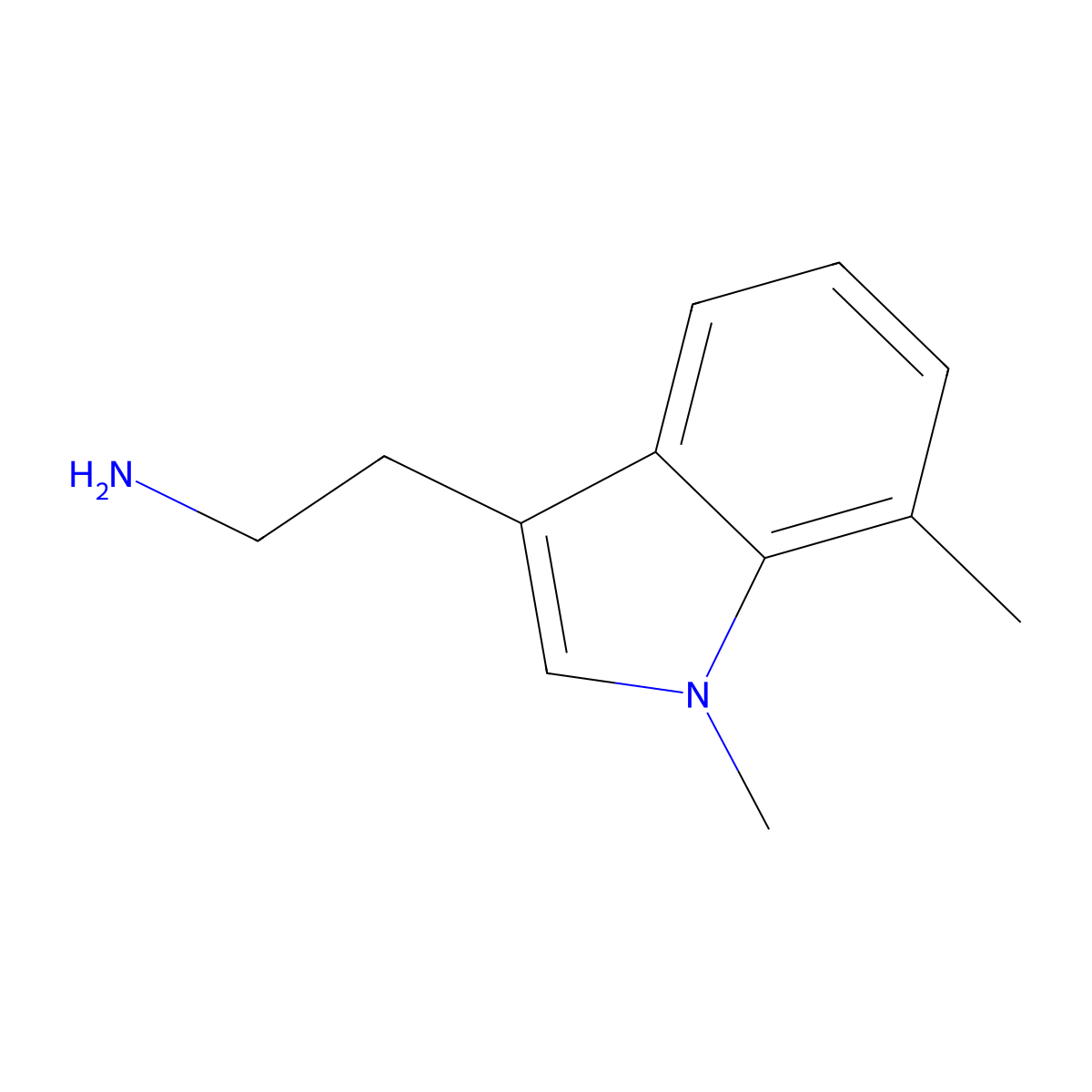 2-(1,7-dimethyl-1H-indol-3-yl)ethan-1-amine molecular structure, CAS 857776-15-9