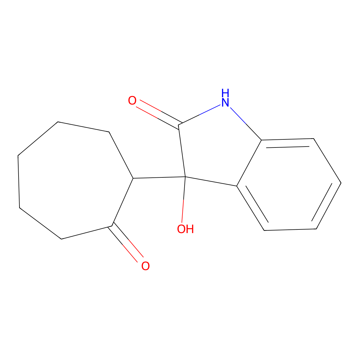 3-Hydroxy-3-(2-oxocycloheptyl)indolin-2-one molecular structure, CAS 85778-18-3