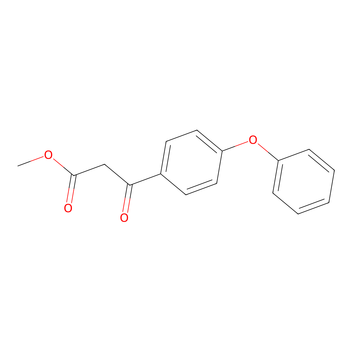 Methyl 3-oxo-3-(4-phenoxyphenyl)propanoate molecular structure, CAS 85778-54-7