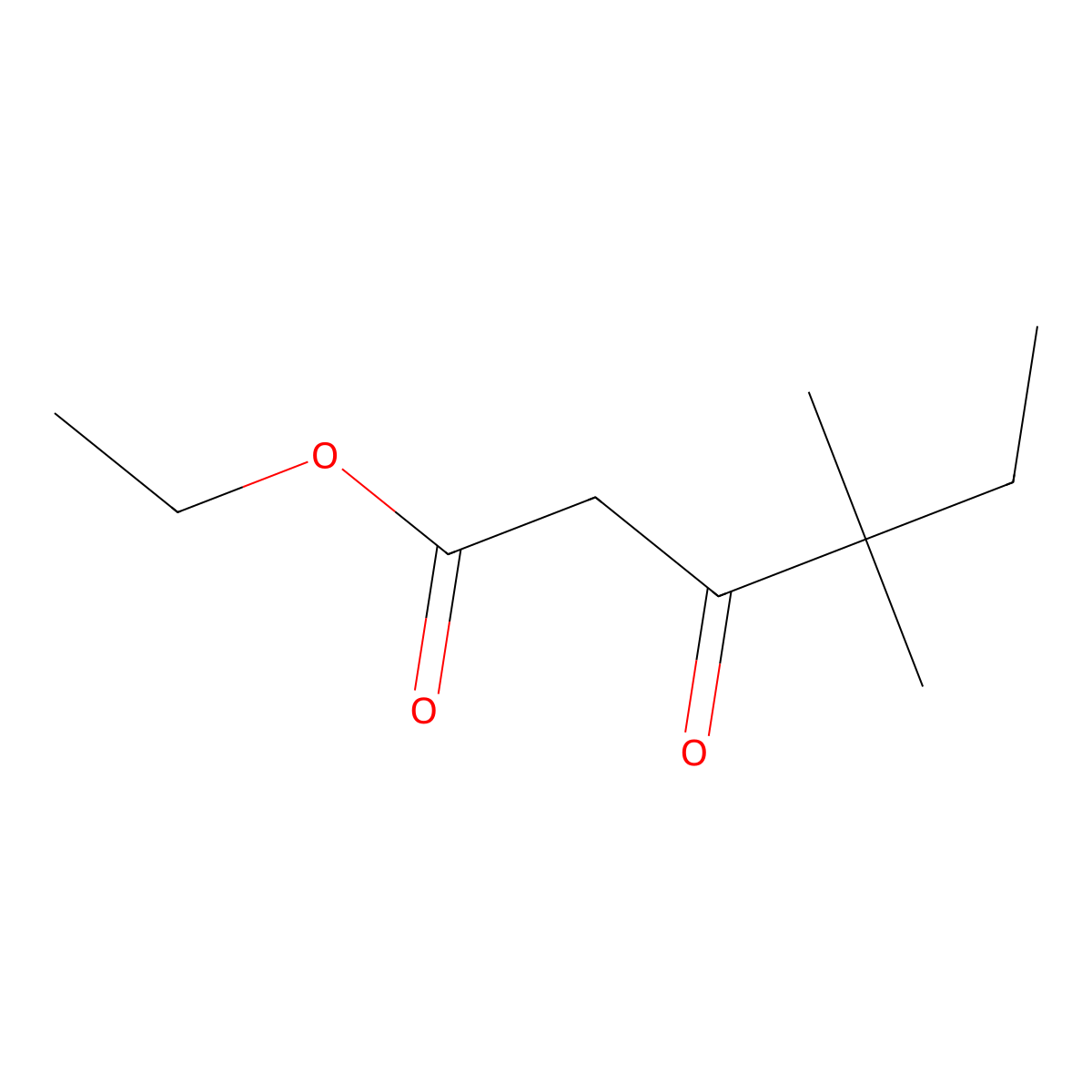 Ethyl 4,4-dimethyl-3-oxohexanoate molecular structure, CAS 857781-05-6
