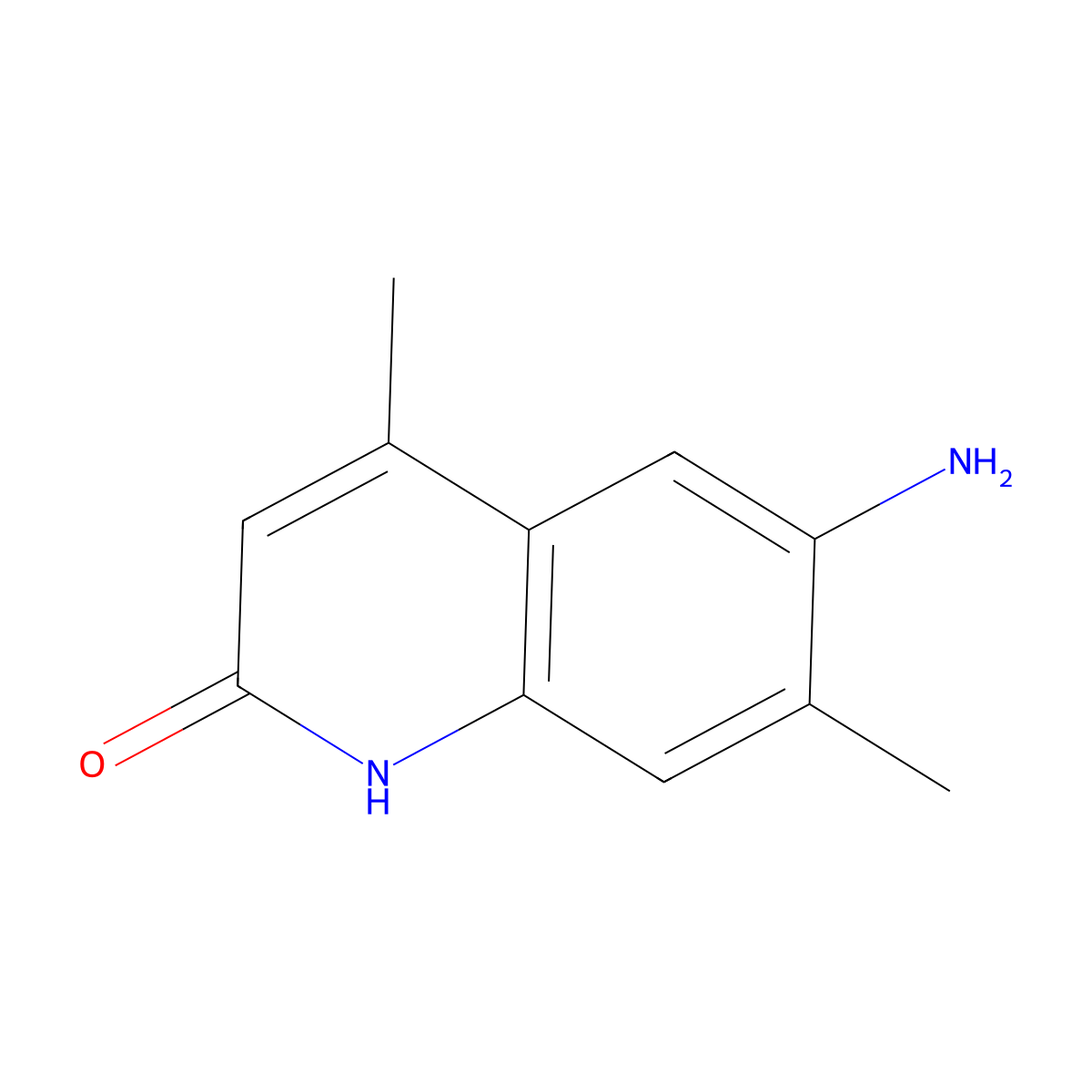 6-Amino-4,7-dimethylquinolin-2-ol molecular structure, CAS 857782-02-6