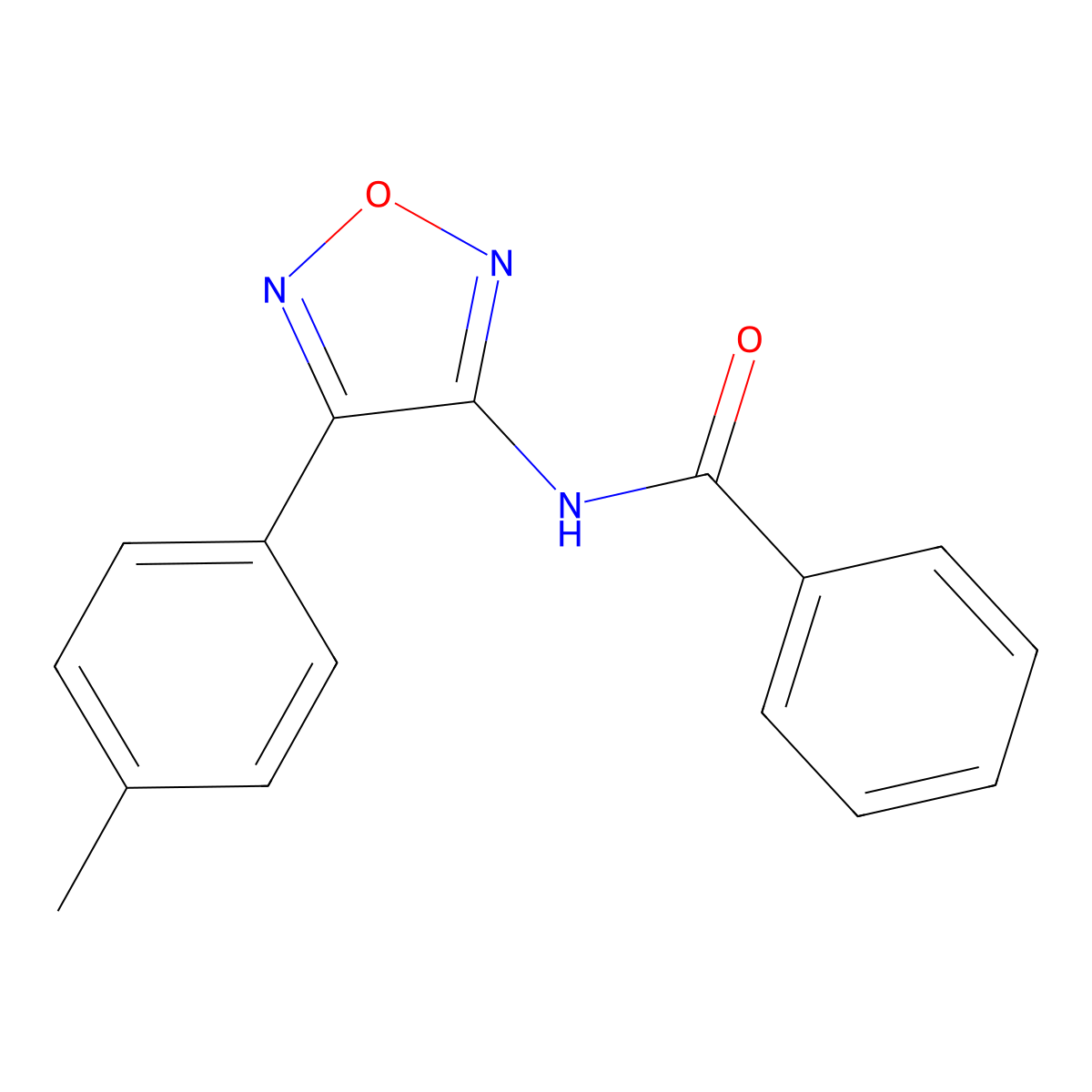 N-[4-(4-methylphenyl)-1,2,5-oxadiazol-3-yl]benzamide molecular structure, CAS 857791-11-8