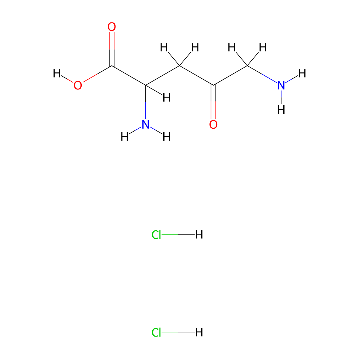 2,5-Diamino-4-oxopentanoic Acid Dihydrochloride molecular structure, CAS 857792-41-7
