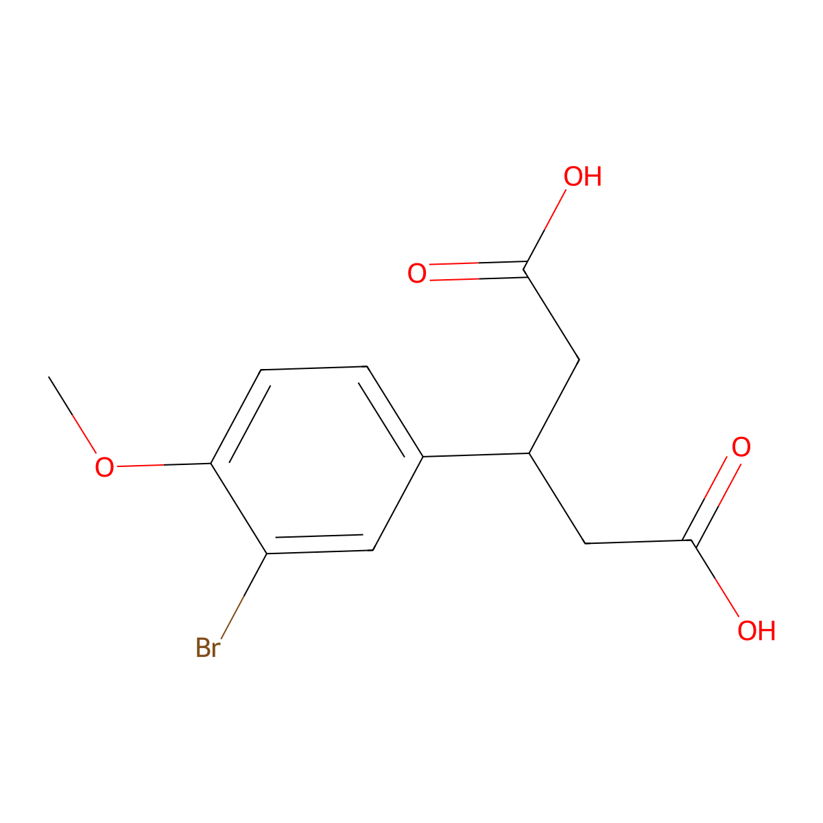 3-(3-Bromo-4-methoxyphenyl)pentanedioic acid molecular structure, CAS 857793-75-0