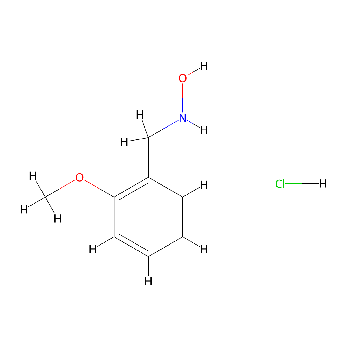 N-[(2-methoxyphenyl)methyl]hydroxylamine hydrochloride molecular structure, CAS 857797-17-2
