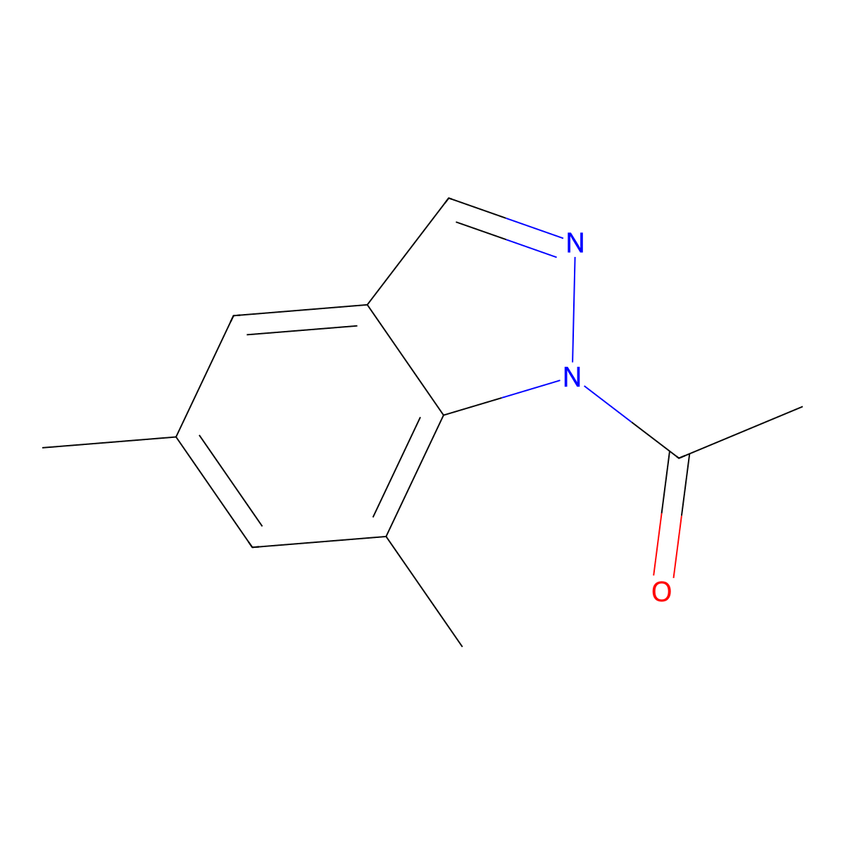 1-(5,7-Dimethyl-1H-indazol-1-yl)ethanone molecular structure, CAS 857800-75-0