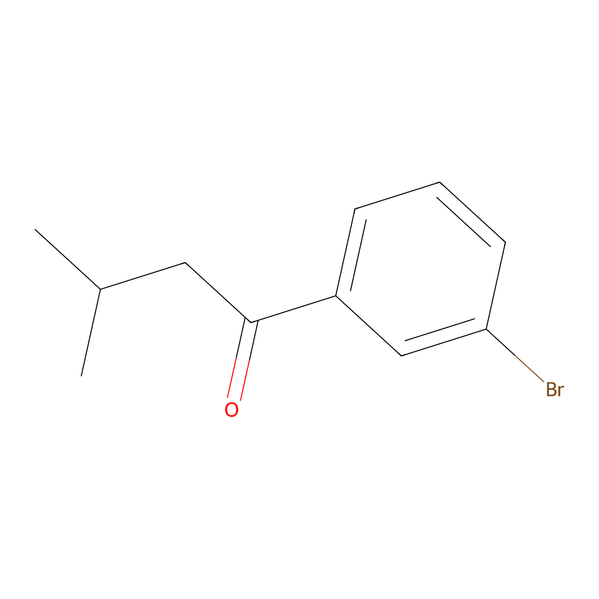 1-(3-Bromophenyl)-3-methylbutan-1-one molecular structure, CAS 857803-65-7